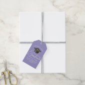 Elegante lavendel afstudeerfeest cadeaulabel (Met Touw)