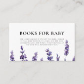 Elegante lavendel baby shower boek aanvraag kaart (Voorkant)