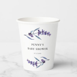 Elegante Lavendel Baby Shower Papieren Bekers