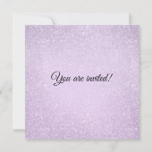 Elegante Lavendel Bat Mitzvah Faux Glitter Paint Kaart (Achterkant)