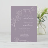 Elegante Lavendel Beide Sets Ouders Bloemstuk Kaart (Staand voorkant)