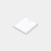 Elegante lavendel beklede Sticky Note Pad (Schuin)