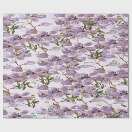 Elegante Lavendel Bloei Inpakpapier Rol