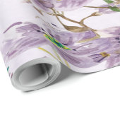 Elegante Lavendel Bloei Inpakpapier Rol (Rol Hoek)