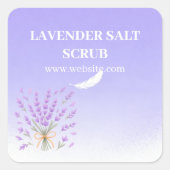 Elegante lavendel bloem paars zomer  vierkante sticker (Voorkant)