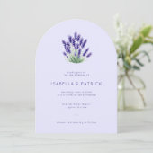 Elegante lavendel bloemboeket kaart (Staand voorkant)