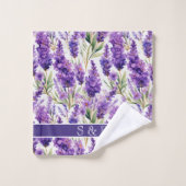 Elegante Lavendel Bloemen Bad Handdoek (Wasdoekje)