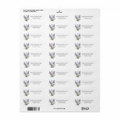 Elegante Lavendel Bloemen Retouradres Labels (Full Sheet)