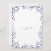 Elegante Lavendel Bloemen Save the Date Kaart (Achterkant)