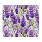 Elegante Lavendel Bloemen Snijplank (Voorkant)