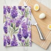 Elegante Lavendel Bloemen Theedoek (Quarter Fold)