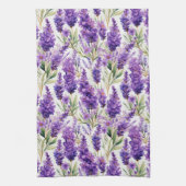 Elegante Lavendel Bloemen Theedoek (Verticaal)