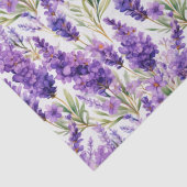 Elegante Lavendel Bloemen Tissuepapier (Detail)