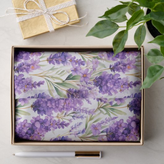 Elegante Lavendel Bloemen Tissuepapier (Geschenk)
