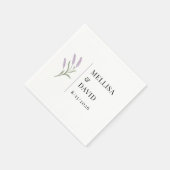 Elegante Lavendel Bloemen Trouwcocktail servet (Hoek)