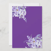 Elegante lavendel bloemendoop kaart (Achterkant)
