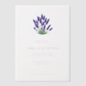 Elegante lavendel bloemengeur vellum uitnodigingen (Voorkant)