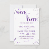 Elegante lavendel bloementuin bruiloft save the date (Voorkant)