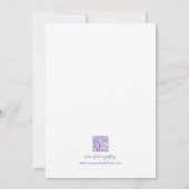 Elegante lavendel bloemige bruidsdouche kaart (Achterkant)