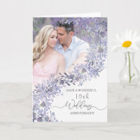 Elegante lavendel bloemige huwelijksverjaardag