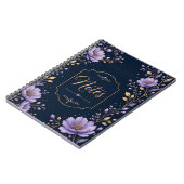 Elegante Lavendel Bloemige Notities Notitieboek (Linkerzijde)
