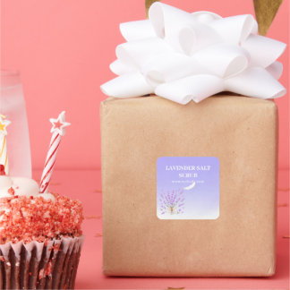 Elegante Lavendel Bloemige Paarse Zomer  Vierkante Sticker