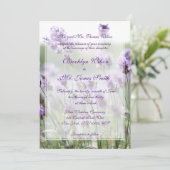 Elegante Lavendel Boheemse huwelijksuitnodigingen Kaart (Staand voorkant)