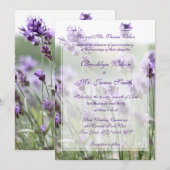 Elegante Lavendel Boheemse huwelijksuitnodigingen Kaart (Voorkant / Achterkant)