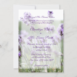 Elegante Lavendel Boheemse huwelijksuitnodigingen Kaart