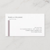Elegante Lavendel Border Professioneel Minimalist Visitekaartje (Achterkant)