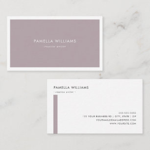 Elegante Lavendel Border Professioneel Minimalist Visitekaartje