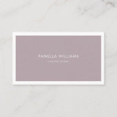 Elegante Lavendel Border Professioneel Minimalist Visitekaartje (Voorkant)