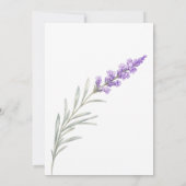 Elegante Lavendel Bruidsdouche Uitnodiging Paars (Achterkant)