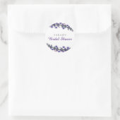 Elegante lavendel bruidsuitnodiging sticker (Tas)