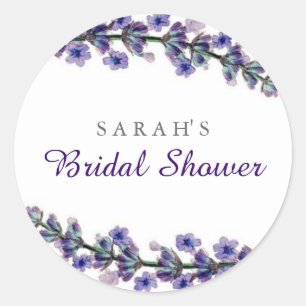 Elegante lavendel bruidsuitnodiging sticker