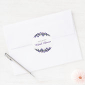Elegante lavendel bruidsuitnodiging sticker (Envelop)