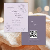 Elegante Lavendel bruiloft budget uitnodiging Flyer