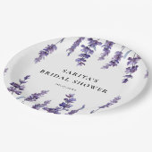 Elegante Lavendel Bruiloftsfeest Papieren Bordje (Gekanteld)