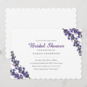 Elegante Lavendel Bruiloftsfeest Uitnodiging (Voorkant / Achterkant)