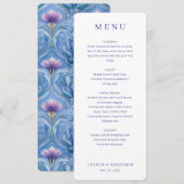 Elegante Lavendel Bruiloftsmenu Menu (Voorkant / Achterkant)
