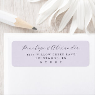 Elegante Lavendel Calligrafie Etiket