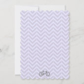 Elegante Lavendel Chevron  Fietsverjaardag Kaart (Achterkant)