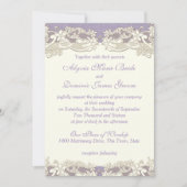 Elegante Lavendel Country Wedding Kaart (Voorkant)