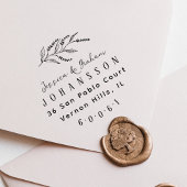 Elegante Lavendel Couples Namen Retouradres Zelfinktende Stempel