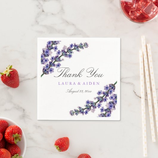 Elegante lavendel dank u bruiloft servet (Insitu)