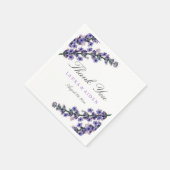 Elegante lavendel dank u bruiloft servet (Hoek)