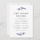 Elegante lavendel de avond voor het repetitiediner kaart (Voorkant)