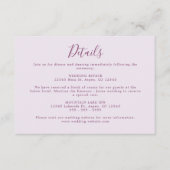 Elegante Lavendel Details Kaart (Voorkant)