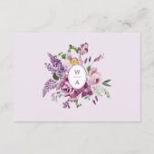 Elegante Lavendel Details Kaart (Achterkant)