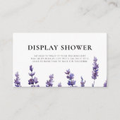 Elegante lavendel Display Douche Informatiekaartje (Voorkant)